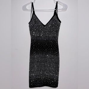 Black Bedazzled Holiday Dress 🖤